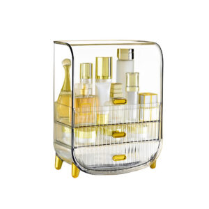 SOGA 3 Tier Transparent Multifunctional Countertop Cosmetic Storage Makeup Perfume Skincare Display Stand Shelf Drawer Type Organiser, Home, Bathroom, Bathroom Accessories, Bathroom Storage, ,  - NZ DEPOT 1