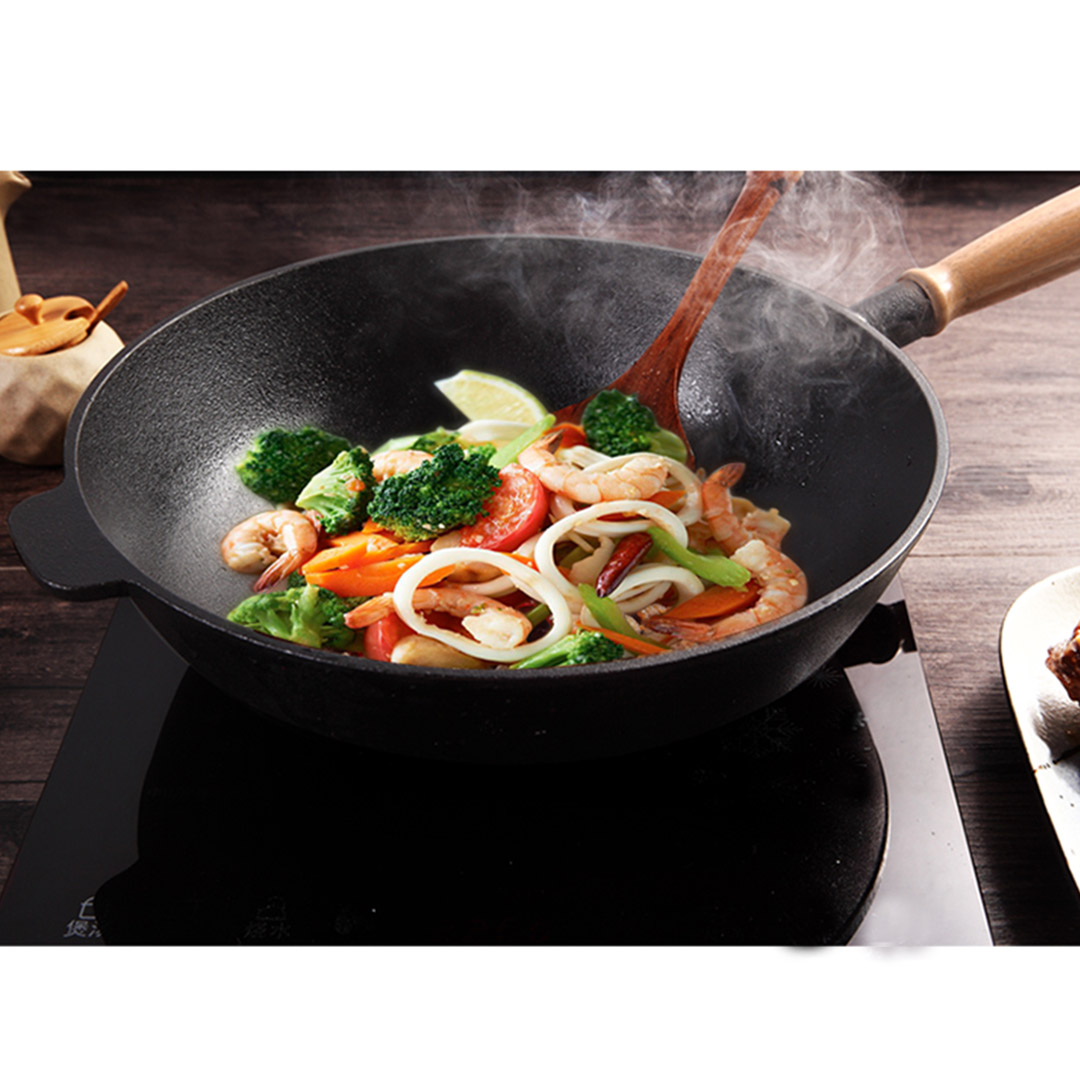 Soga 31Cm Commercial Cast Iron Wok Frypan Fry Pan, Home &Amp; Living, Kitchen &Amp; Dining, Cookware, Frying Pans, ,  - Nz Depot 6