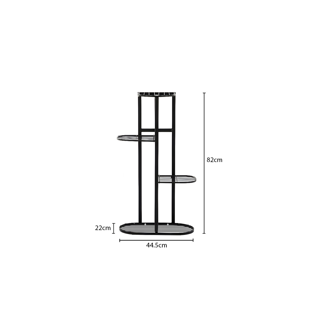 Soga 4 Tier 5 Pots Black Metal Plant Rack Flowerpot Storage Display Stand Holder Home Garden Decor, Home &Amp; Living, Home Decor, Indoor Pots, Planters And Plant Stands, , ,  - Nz Depot 5