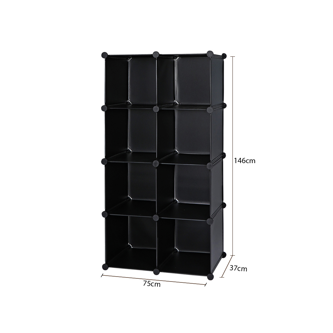 Soga 4 Tier 8-Cube Black Portable Wardrobe Divide-Grid Modular Storage Organiser Foldable Closet, Home &Amp; Living, Bedroom, Bedroom Storage Solutions, Other, ,  - Nz Depot 7