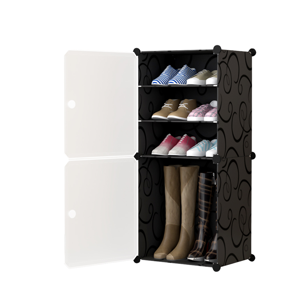 Soga 4 Tier Shoe Rack Organizer Sneaker Footwear Storage Stackable Stand Cabinet Portable Wardrobe With Cover, Furniture, Storage &Amp; Shelving, Shoe Storage, , ,  - Nz Depot 1