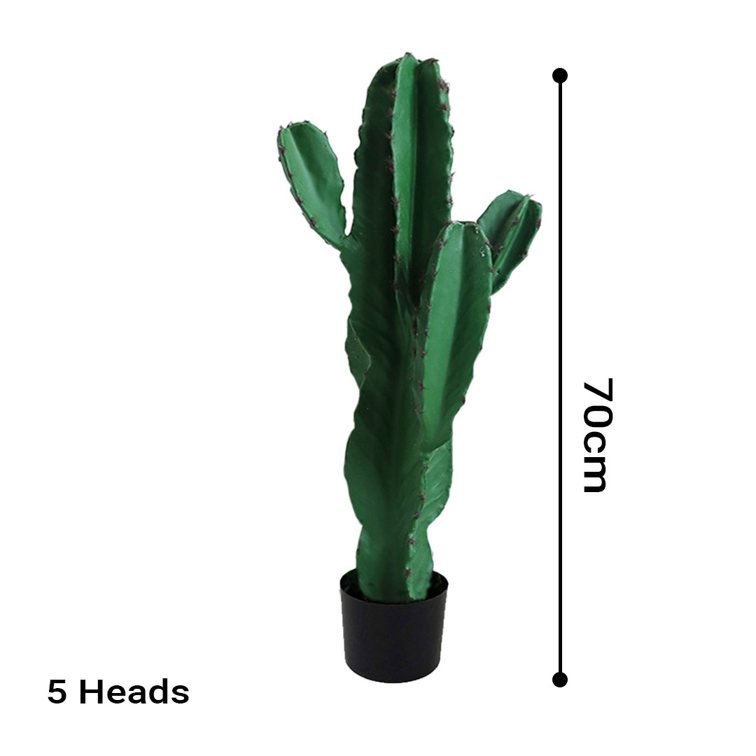 SOGA 4X 70cm Green Artificial Indoor Cactus Tree Fake Plant Simulation Decorative 5 Heads, Home & Living, Home Decor, Artificial Plants, , ,  - NZ DEPOT 2