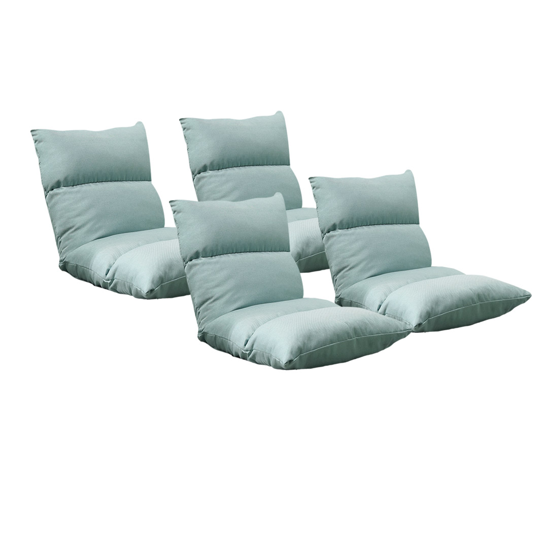 Soga 4X Lounge Floor Recliner Adjustable Lazy Sofa Bed Folding Game Chair Mint Green, Furniture, Living Room Furniture, Occasional Chairs, , ,  - Nz Depot 1