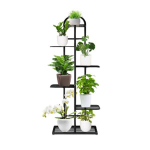 SOGA 6 Tier 7 Pots Black Metal Plant Stand Flowerpot Display Shelf Rack Indoor Home Office Decor, Home & Living, Home Decor, Indoor Pots, Planters and Plant Stands, , ,  - NZ DEPOT 1