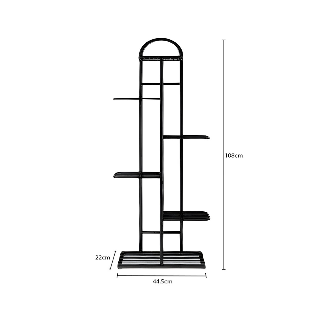 Soga 6 Tier 7 Pots Black Metal Plant Stand Flowerpot Display Shelf Rack Indoor Home Office Decor, Home &Amp; Living, Home Decor, Indoor Pots, Planters And Plant Stands, , ,  - Nz Depot 5