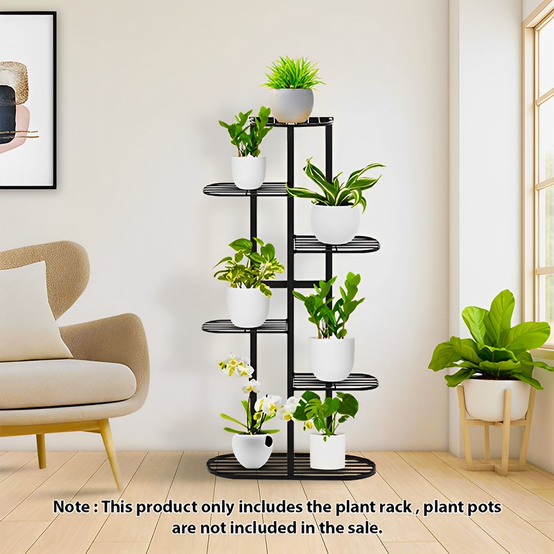 Soga 6 Tier 7 Pots Black Metal Plant Rack Flowerpot Storage Display Stand Holder Home Garden Decor, Home &Amp; Living, Home Decor, Indoor Pots, Planters And Plant Stands, , ,  - Nz Depot 2