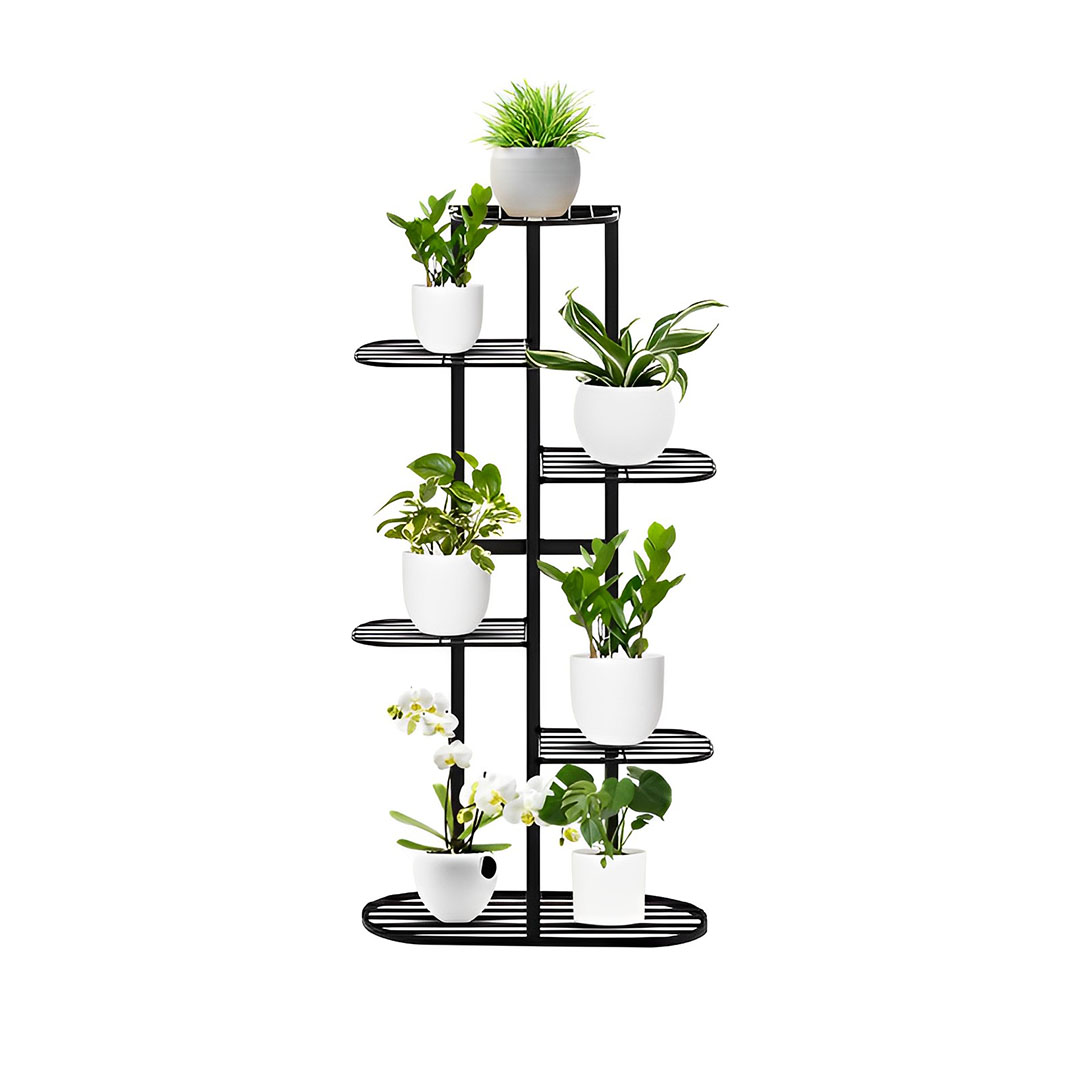 Soga 6 Tier 7 Pots Black Metal Plant Rack Flowerpot Storage Display Stand Holder Home Garden Decor, Home &Amp; Living, Home Decor, Indoor Pots, Planters And Plant Stands, , ,  - Nz Depot 1