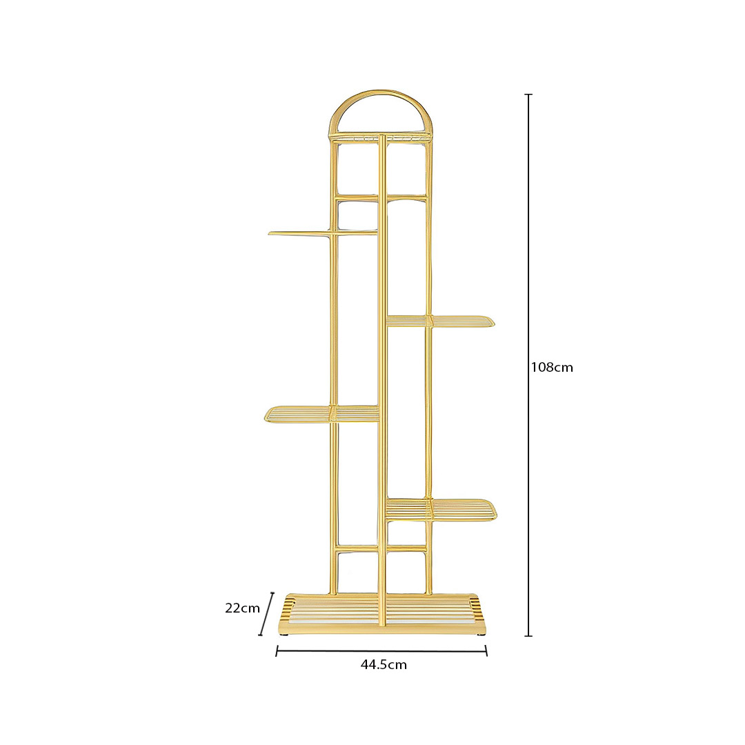 Soga 6 Tier 7 Pots Gold Metal Plant Stand Flowerpot Display Shelf Rack Indoor Home Office Decor, Home &Amp; Living, Home Decor, Indoor Pots, Planters And Plant Stands, , ,  - Nz Depot 6