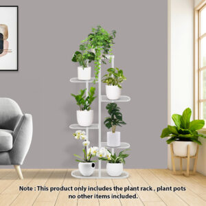 SOGA 6 Tier 7 Pots White Metal Plant Rack Flowerpot Storage Display Stand Holder Home Garden Decor, Home & Living, Home Decor, Indoor Pots, Planters and Plant Stands, , ,  - NZ DEPOT 2