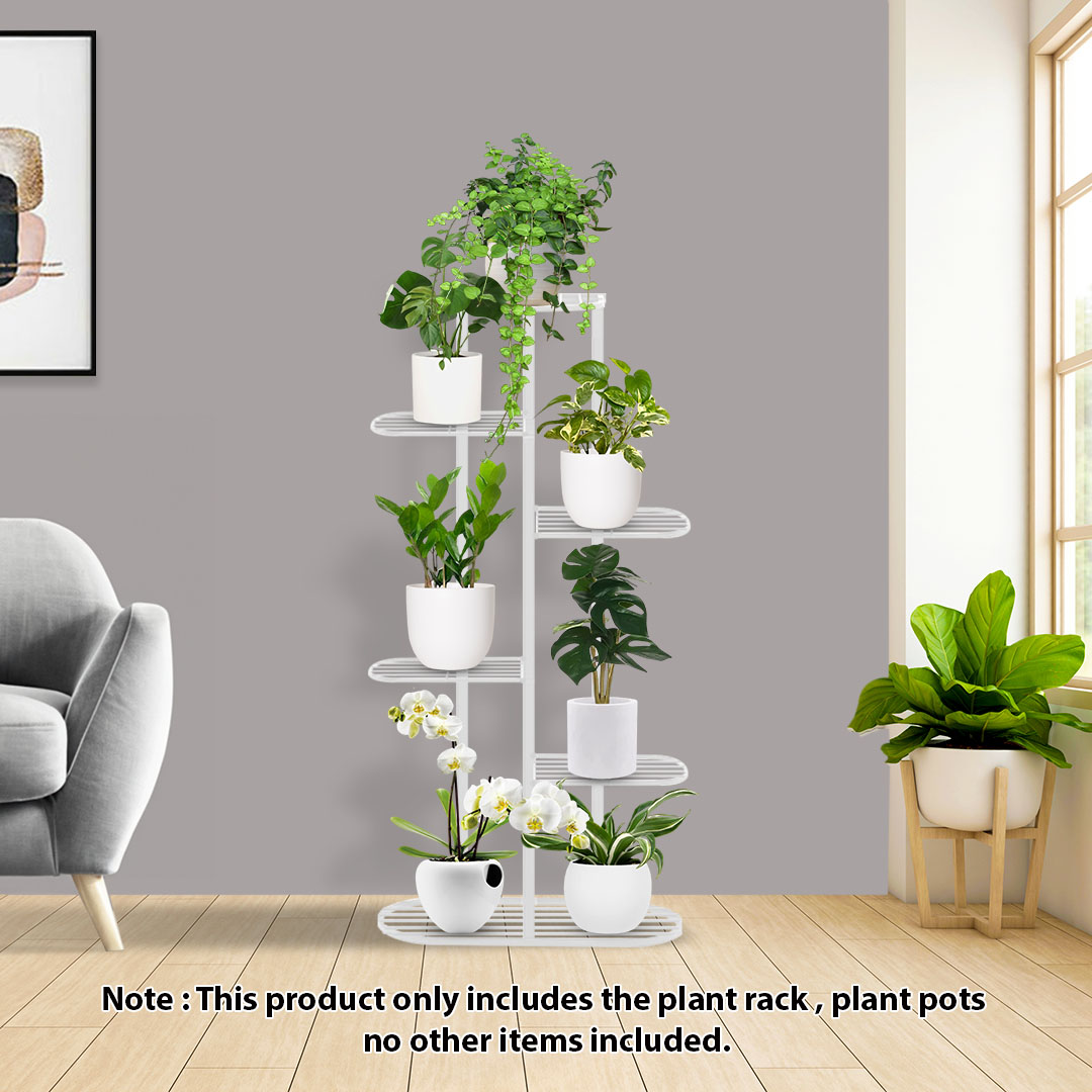 Soga 6 Tier 7 Pots White Metal Plant Rack Flowerpot Storage Display Stand Holder Home Garden Decor, Home &Amp; Living, Home Decor, Indoor Pots, Planters And Plant Stands, , ,  - Nz Depot 2