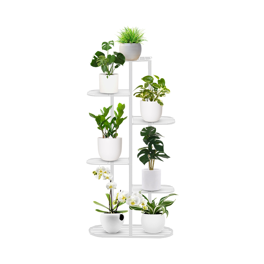 Soga 6 Tier 7 Pots White Metal Plant Rack Flowerpot Storage Display Stand Holder Home Garden Decor, Home &Amp; Living, Home Decor, Indoor Pots, Planters And Plant Stands, , ,  - Nz Depot 1