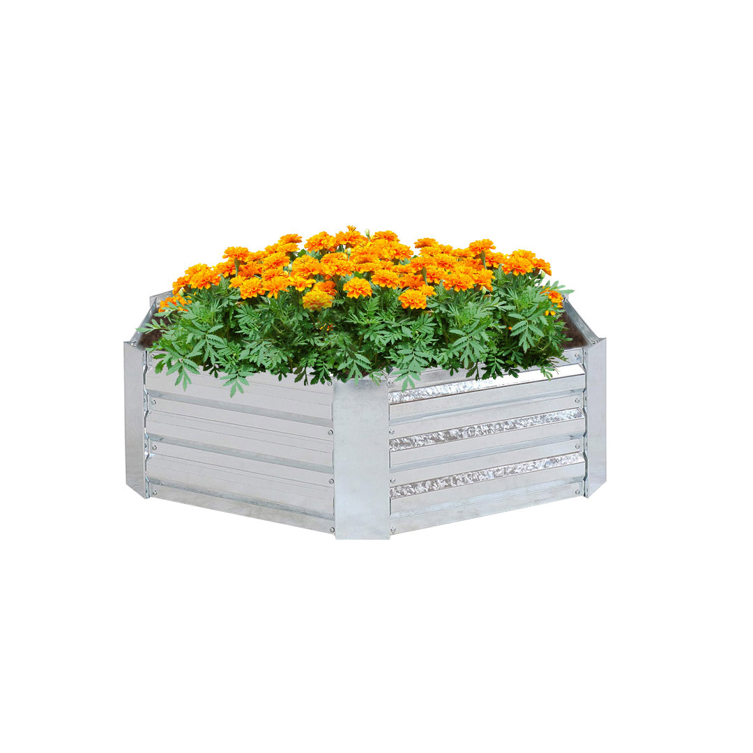 Soga 60Cm Hexagon Shape Galvanised Raised Garden Bed Vegetable Herb Flower Outdoor Planter Box, Garden, Tools &Amp; Hardware, Gardening &Amp; Lawn Care, Pots, Planters &Amp; Container Accessories, , ,  - Nz Depot 1