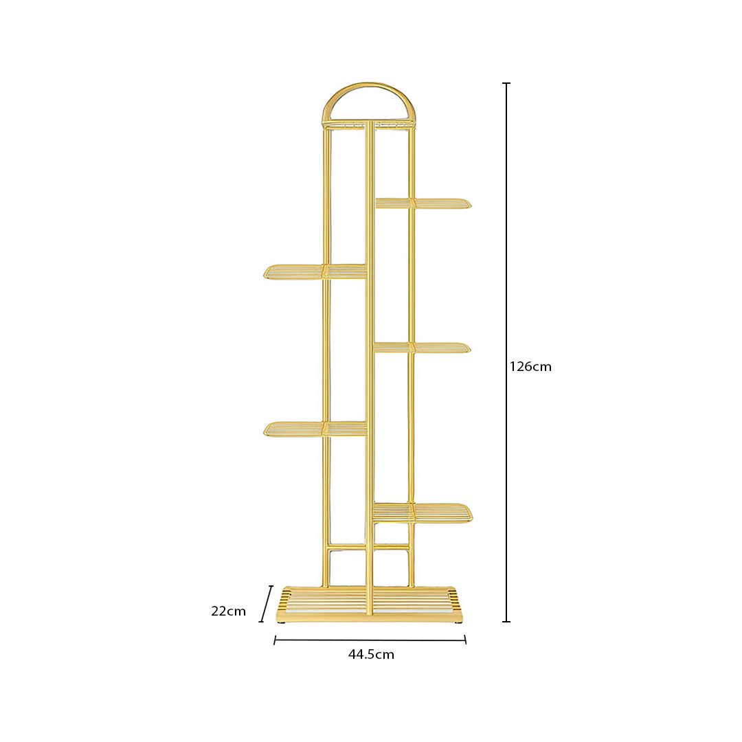 Soga 7 Tier 8 Pots Gold Metal Plant Stand Flowerpot Display Shelf Rack Indoor Home Office Decor, Home &Amp; Living, Home Decor, Indoor Pots, Planters And Plant Stands, , ,  - Nz Depot 6