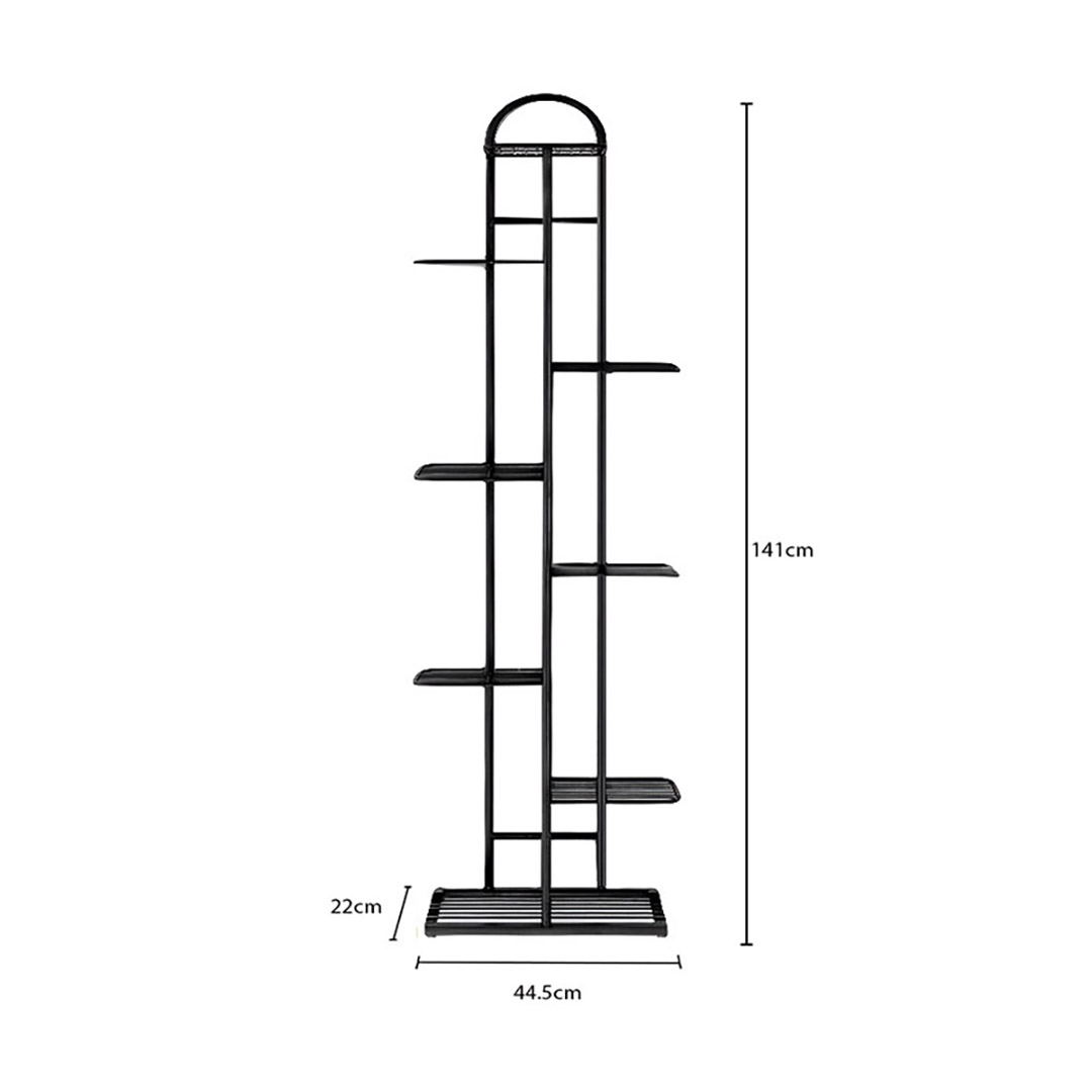 Soga 8 Tier 9 Pots Black Metal Plant Stand Flowerpot Display Shelf Rack Indoor Home Office Decor, Home &Amp; Living, Home Decor, Indoor Pots, Planters And Plant Stands, , ,  - Nz Depot 5