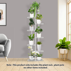 SOGA 8 Tier 9 Pots White Metal Plant Rack Flowerpot Storage Display Stand Holder Home Garden Decor, Home & Living, Home Decor, Indoor Pots, Planters and Plant Stands, , ,  - NZ DEPOT 2