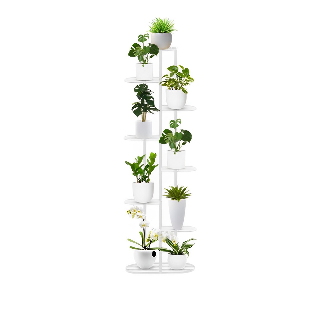 Soga 8 Tier 9 Pots White Metal Plant Rack Flowerpot Storage Display Stand Holder Home Garden Decor, Home &Amp; Living, Home Decor, Indoor Pots, Planters And Plant Stands, , ,  - Nz Depot 1