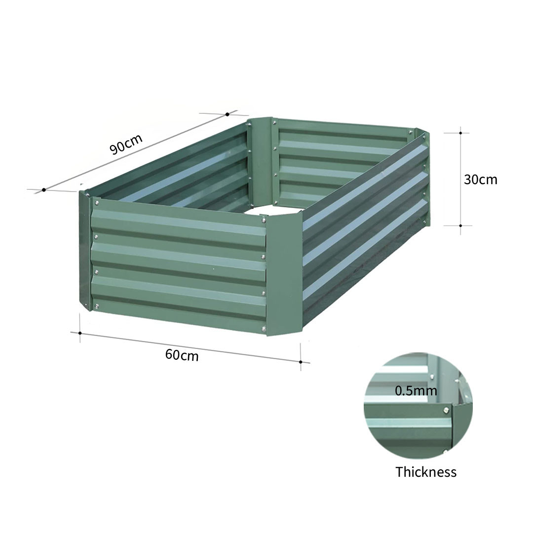 Soga 90Cm Rectangle Galvanised Raised Garden Bed Vegetable Herb Flower Outdoor Planter Box, Garden, Tools &Amp; Hardware, Gardening &Amp; Lawn Care, Pots, Planters &Amp; Container Accessories, , ,  - Nz Depot 8