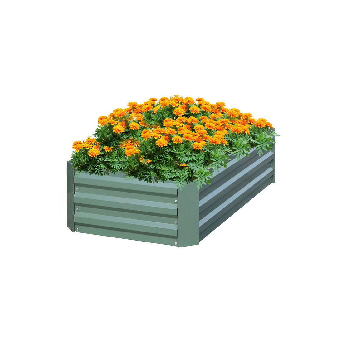 Soga 90Cm Rectangle Galvanised Raised Garden Bed Vegetable Herb Flower Outdoor Planter Box, Garden, Tools &Amp; Hardware, Gardening &Amp; Lawn Care, Pots, Planters &Amp; Container Accessories, , ,  - Nz Depot 1