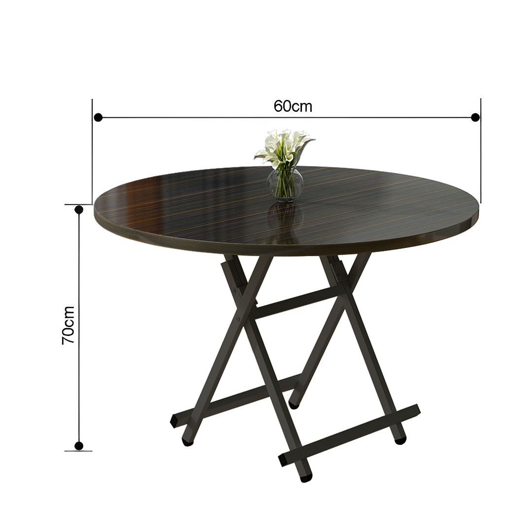 Soga Black Dining Table Portable Round Surface Space Saving Folding Desk Home Decor, Furniture, Living Room Furniture, Tables, , ,  - Nz Depot 7