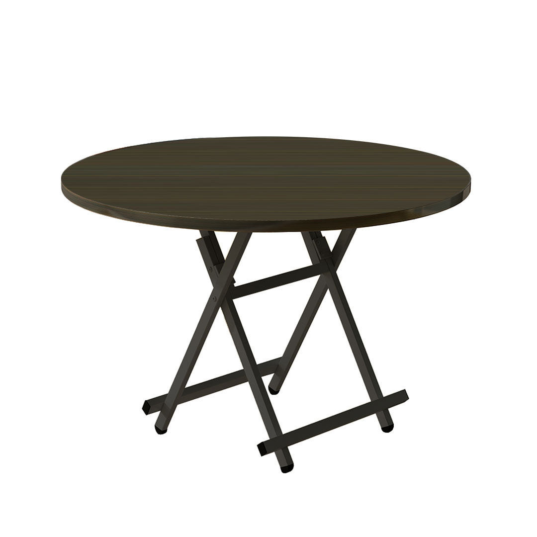 Soga Black Dining Table Portable Round Surface Space Saving Folding Desk Home Decor, Furniture, Living Room Furniture, Tables, , ,  - Nz Depot 1