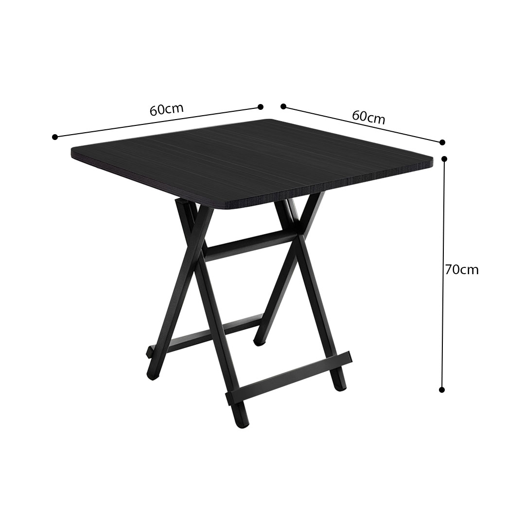 Soga Black Dining Table Portable Square Surface Space Saving Folding Desk Home Decor, Furniture, Living Room Furniture, Tables, , ,  - Nz Depot 6