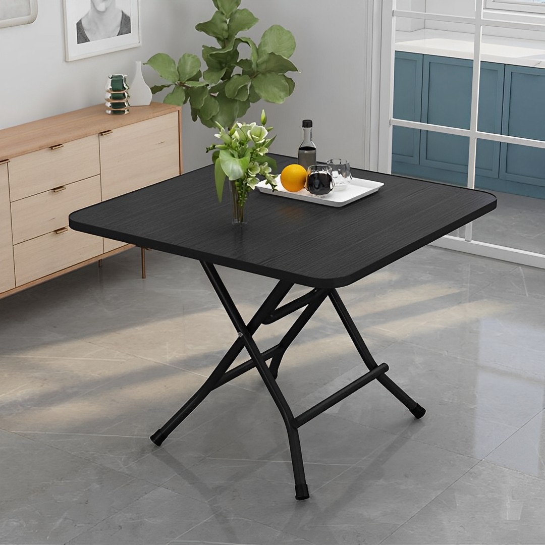 Soga Black Dining Table Portable Square Surface Space Saving Folding Desk With Lacquered Legs Home Decor, Furniture, Living Room Furniture, Tables, , ,  - Nz Depot 3