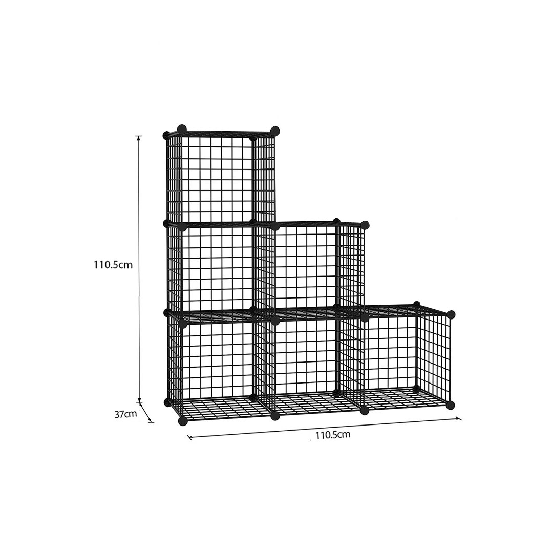 Soga Black Portable 6-Cube 3 Column Storage Organiser Foldable Diy Modular Grid Space Saving Shelf, Furniture, Storage &Amp; Shelving, Home Storage, , ,  - Nz Depot 5