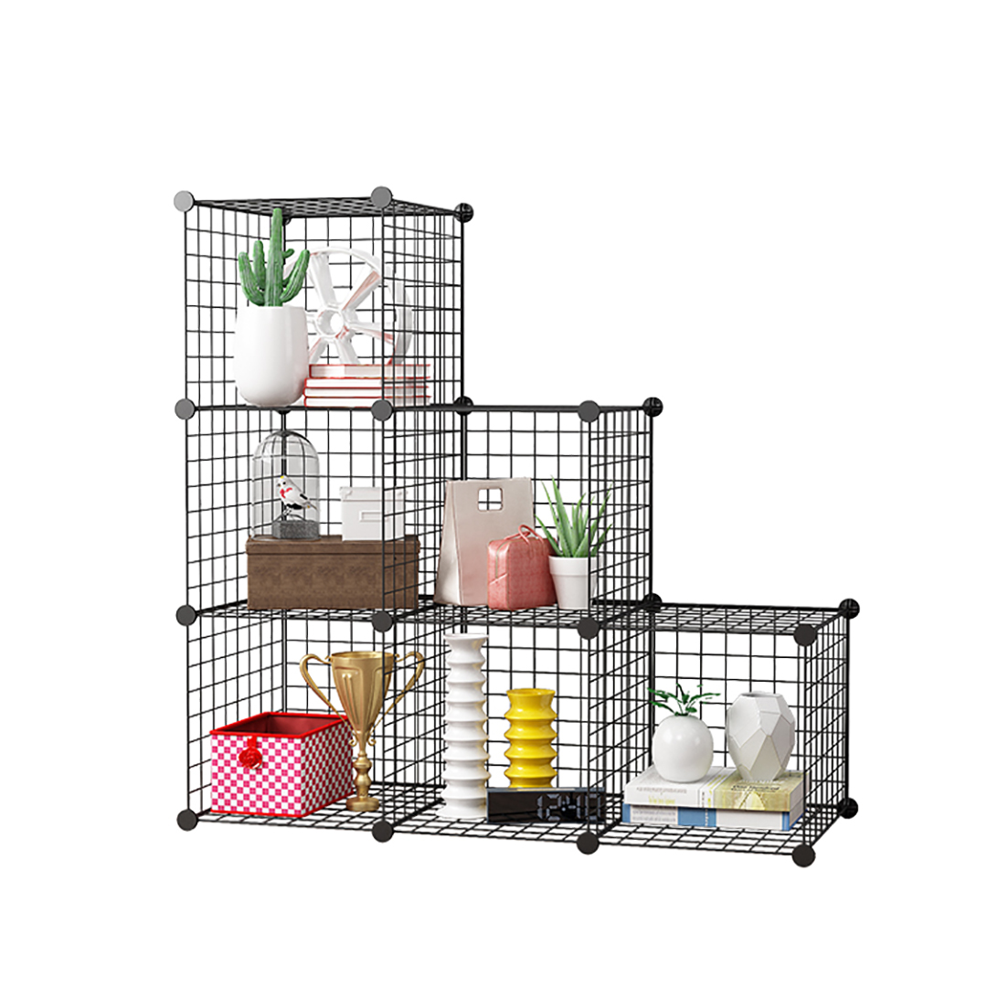 Soga Black Portable 6-Cube 3 Column Storage Organiser Foldable Diy Modular Grid Space Saving Shelf, Furniture, Storage &Amp; Shelving, Home Storage, , ,  - Nz Depot 1