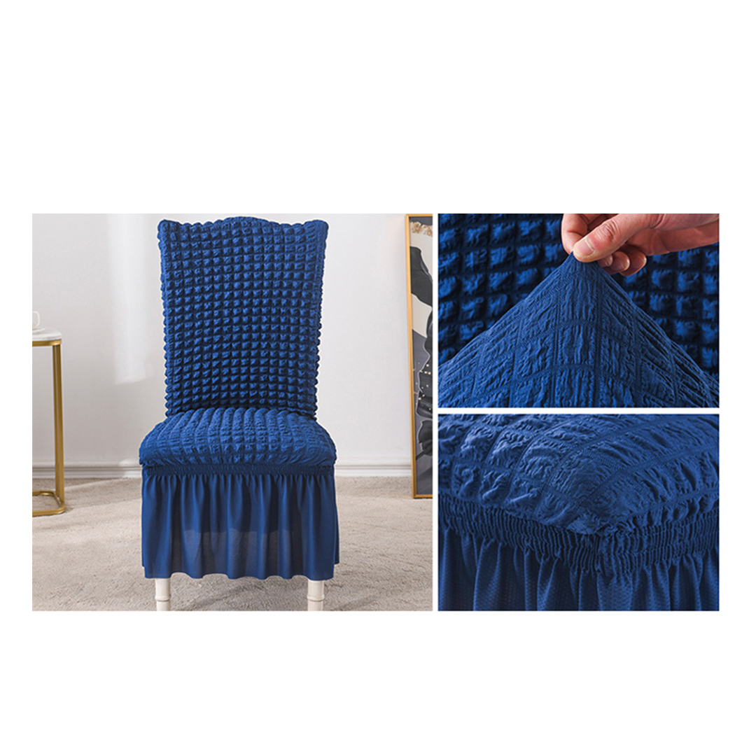 SOGA Blue Chair Cover Seat Protector with Ruffle Skirt Stretch Slipcover Wedding Party Home Decor, Home & Living, Home Decor, Chair Covers, , ,  - NZ DEPOT 9