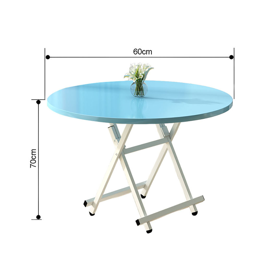 Soga Blue Dining Table Portable Round Surface Space Saving Folding Desk Home Decor, Furniture, Living Room Furniture, Tables, , ,  - Nz Depot 8