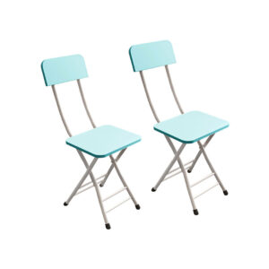 Soga Blue Foldable Chair Space Saving Lightweight Portable Stylish Seat Home Decor Set Of 2 Nz Depot - Nz Depot