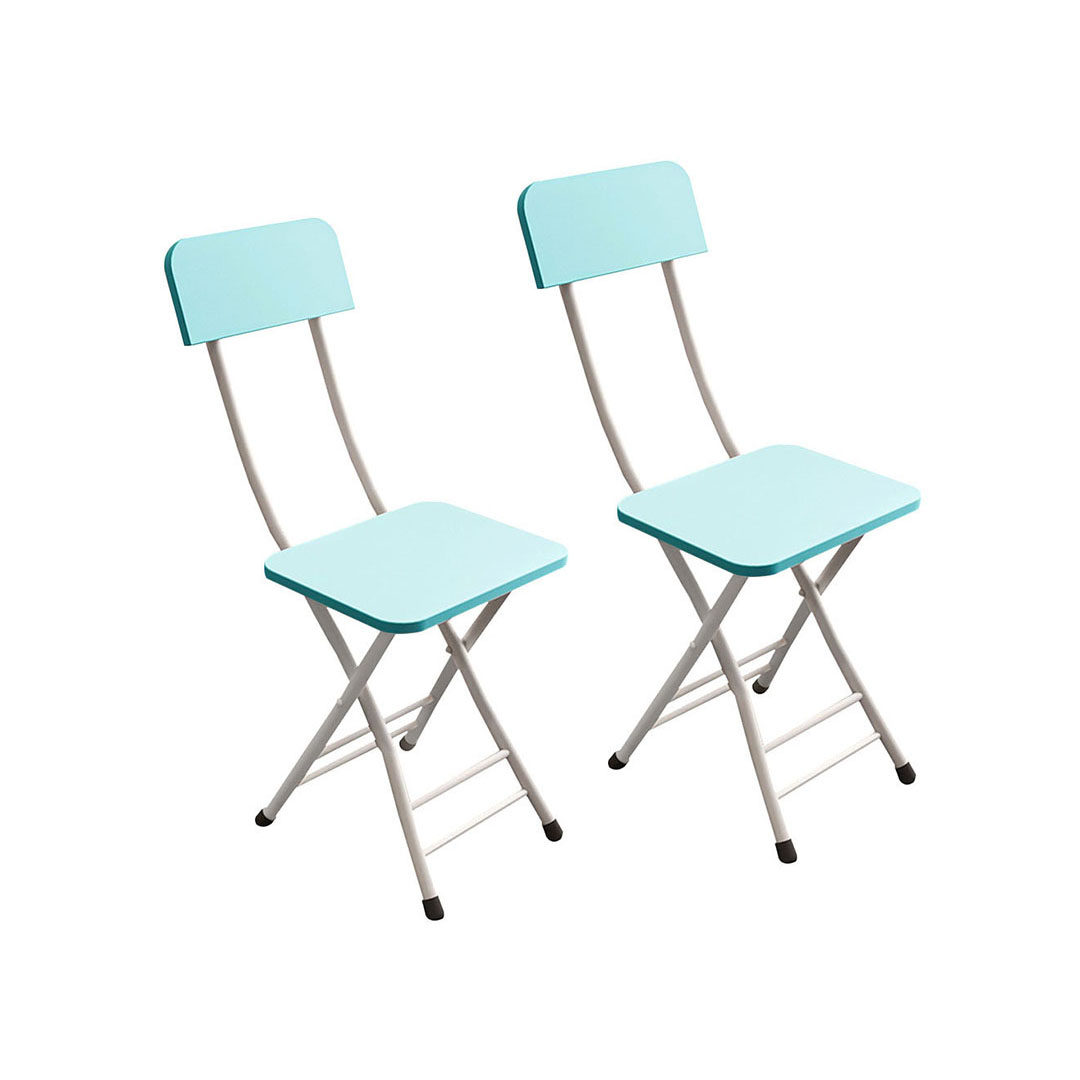 Soga Blue Foldable Chair Space Saving Lightweight Portable Stylish Seat Home Decor Set Of 2, Furniture, Kitchen &Amp; Dining Room Furniture, Dining Chairs, , ,  - Nz Depot 1