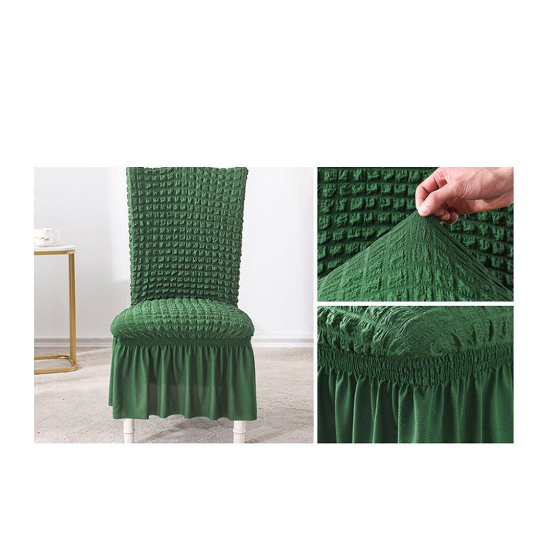 SOGA Dark Green Chair Cover Seat Protector with Ruffle Skirt Stretch Slipcover Wedding Party Home Decor, Home, Bed Linen, Throws And Blankets, Blankets, ,  - NZ DEPOT 4