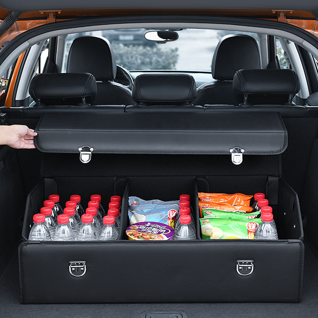 Soga Leather Car Boot Collapsible Foldable Trunk Cargo Organizer Portable Storage Box With Lock Black Large, Garden, Tools &Amp; Hardware, Automotive Parts &Amp; Accessories, Accessories &Amp; Car Care, Interior Accessories, ,  - Nz Depot 8