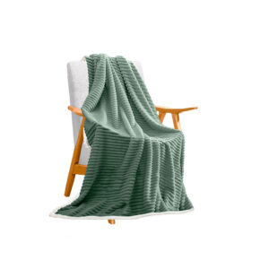 SOGA Light Green Throw Blanket Warm Cozy Double Sided Thick Flannel Coverlet Fleece Bed Sofa Comforter, Home, Bed Linen, Throws And Blankets, Blankets, ,  - NZ DEPOT 1