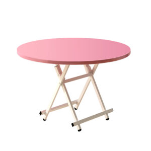 SOGA Pink Dining Table Portable Round Surface Space Saving Folding Desk Home Decor, Furniture, Living Room Furniture, Tables, , ,  - NZ DEPOT 1