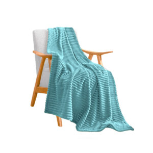 SOGA Sky Blue Throw Blanket Warm Cozy Striped Pattern Thin Flannel Coverlet Fleece Bed Sofa Comforter, Home, Bed Linen, Throws And Blankets, Blankets, ,  - NZ DEPOT 1