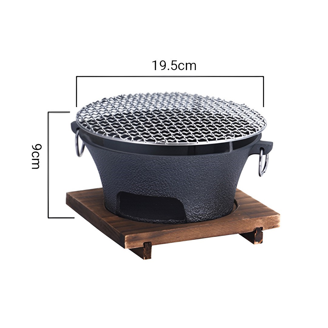 Soga Small Cast Iron Round Stove Charcoal Table Net Grill Japanese Style Bbq Picnic Camping With Wooden Board, Home &Amp; Living, Outdoor Living, Barbecues, Barbecues, Freestanding,  - Nz Depot 6