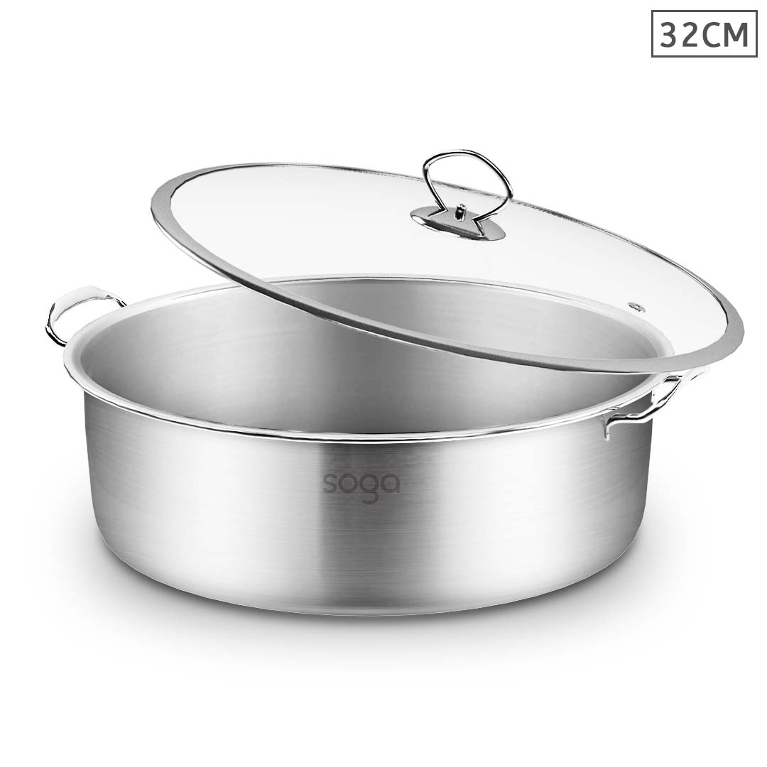 Soga Stainless Steel 32Cm Casserole With Lid Induction Cookware, Home &Amp; Living, Kitchen &Amp; Dining, Cookware, Casserole Dishes, ,  - Nz Depot 1