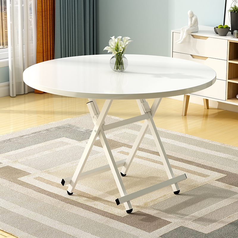 SOGA White Dining Table Portable Round Surface Space Saving Folding Desk Home Decor, Furniture, Living Room Furniture, Tables, , ,  - NZ DEPOT 7