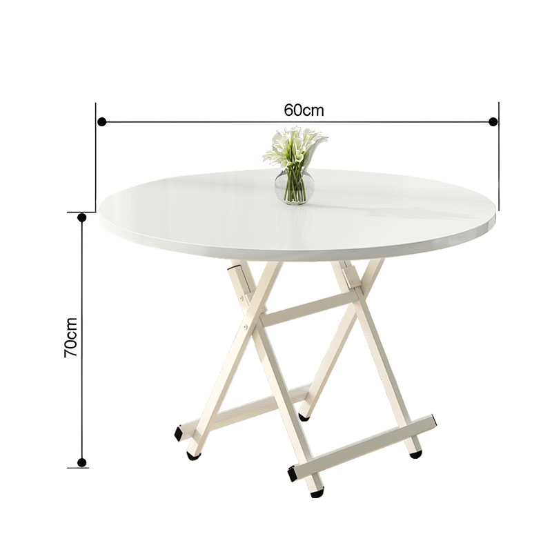 SOGA White Dining Table Portable Round Surface Space Saving Folding Desk Home Decor, Furniture, Living Room Furniture, Tables, , ,  - NZ DEPOT 8