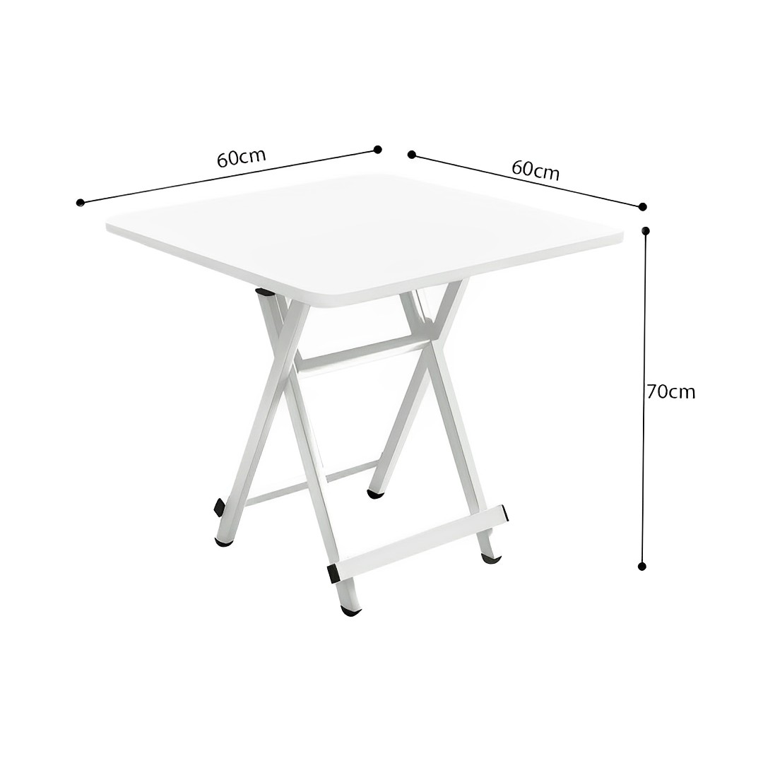 SOGA White Dining Table Portable Square Surface Space Saving Folding Desk with Lacquered Legs Home Decor, Furniture, Living Room Furniture, Tables, , ,  - NZ DEPOT 6