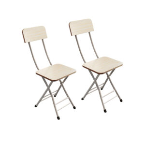 Soga White Maple Foldable Chair Space Saving Lightweight Portable Stylish Seat Home Decor Set Of 2 Nz Depot - Nz Depot