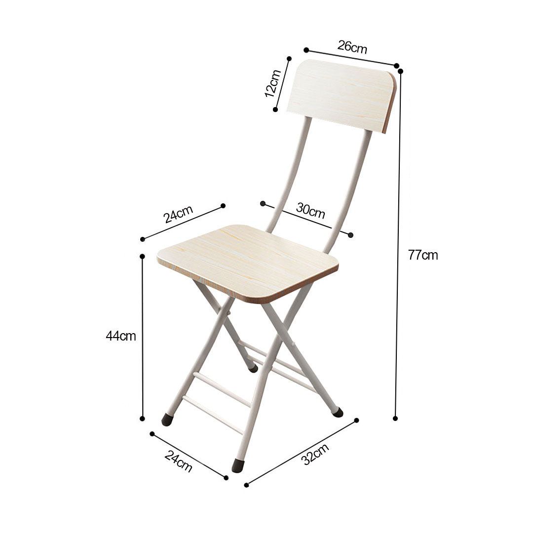 Soga White Maple Foldable Chair Space Saving Lightweight Portable Stylish Seat Home Decor Set Of 2, Furniture, Kitchen &Amp; Dining Room Furniture, Dining Chairs, , ,  - Nz Depot 7