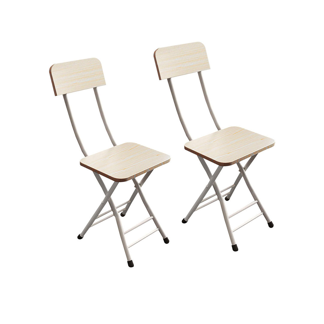 Soga White Maple Foldable Chair Space Saving Lightweight Portable Stylish Seat Home Decor Set Of 2, Furniture, Kitchen &Amp; Dining Room Furniture, Dining Chairs, , ,  - Nz Depot 1