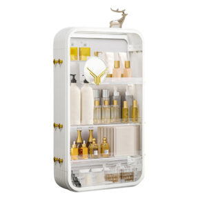 SOGA White Multi Tier Cosmetic Storage Rack Bathroom Vanity Tray Display Stand Organiser, Home, Bathroom, Bathroom Accessories, Bathroom Storage, ,  - NZ DEPOT 1