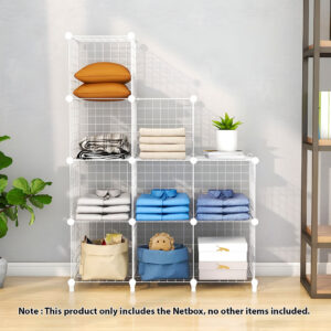 SOGA White Portable 9-Cube 3 Column Storage Organiser Foldable DIY Modular Grid Space Saving Shelf 149cm, Furniture, Storage & Shelving, Home Storage, , ,  - NZ DEPOT 2