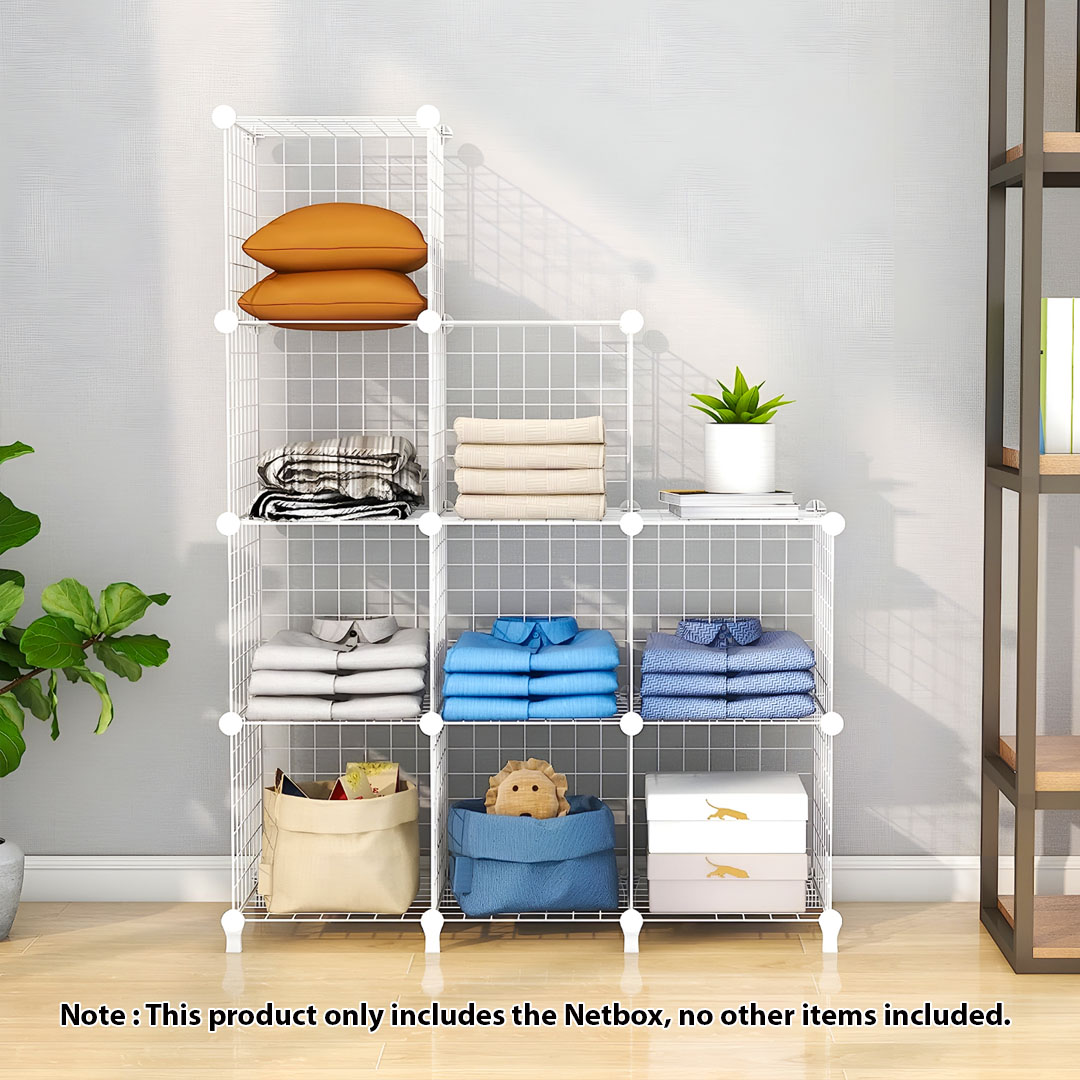 Soga White Portable 9-Cube 3 Column Storage Organiser Foldable Diy Modular Grid Space Saving Shelf 149Cm, Furniture, Storage &Amp; Shelving, Home Storage, , ,  - Nz Depot 2