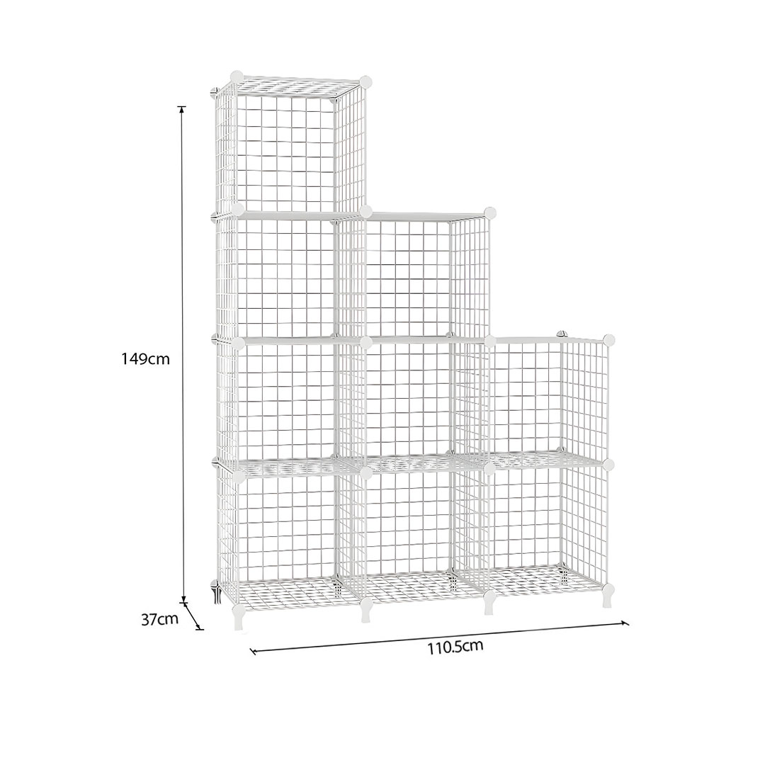 Soga White Portable 9-Cube 3 Column Storage Organiser Foldable Diy Modular Grid Space Saving Shelf 149Cm, Furniture, Storage &Amp; Shelving, Home Storage, , ,  - Nz Depot 6