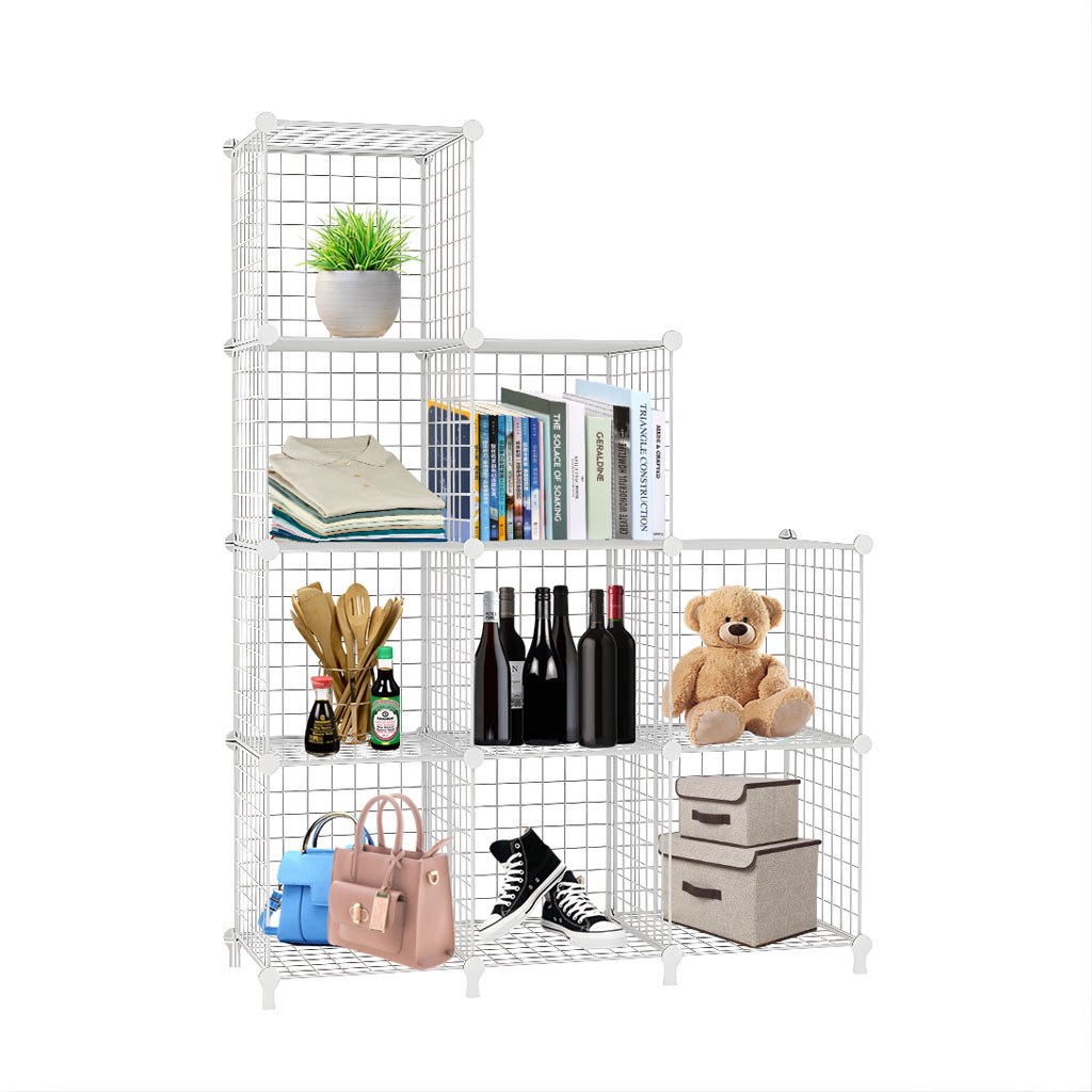 Soga White Portable 9-Cube 3 Column Storage Organiser Foldable Diy Modular Grid Space Saving Shelf 149Cm, Furniture, Storage &Amp; Shelving, Home Storage, , ,  - Nz Depot 1